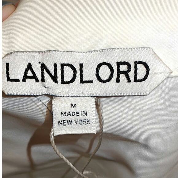 White Reflective Windbreaker by Landlord NY sz M - Picture 9 of 9